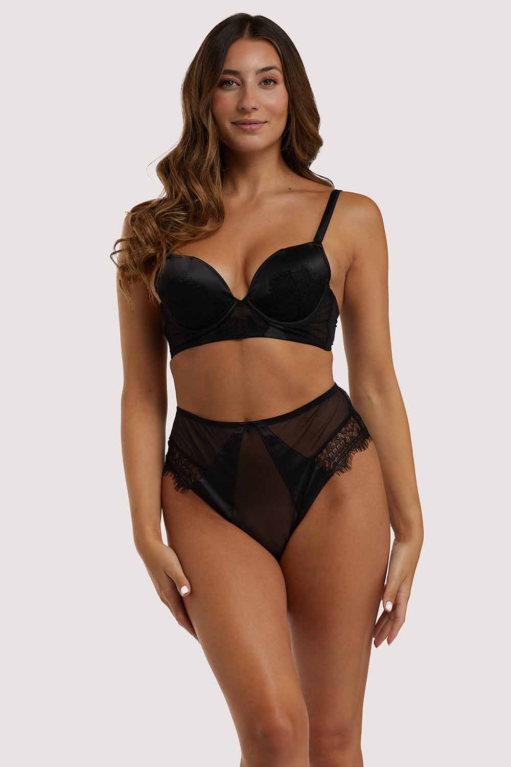 Melina Black Longline Plunge Bra - Image 7
