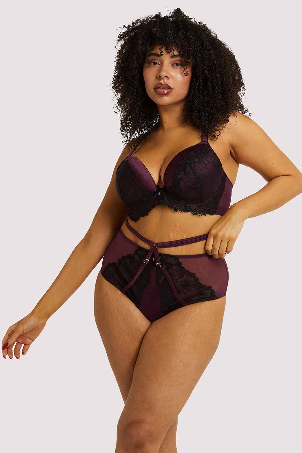 Muriel Purple Plunge Bra - Image 10