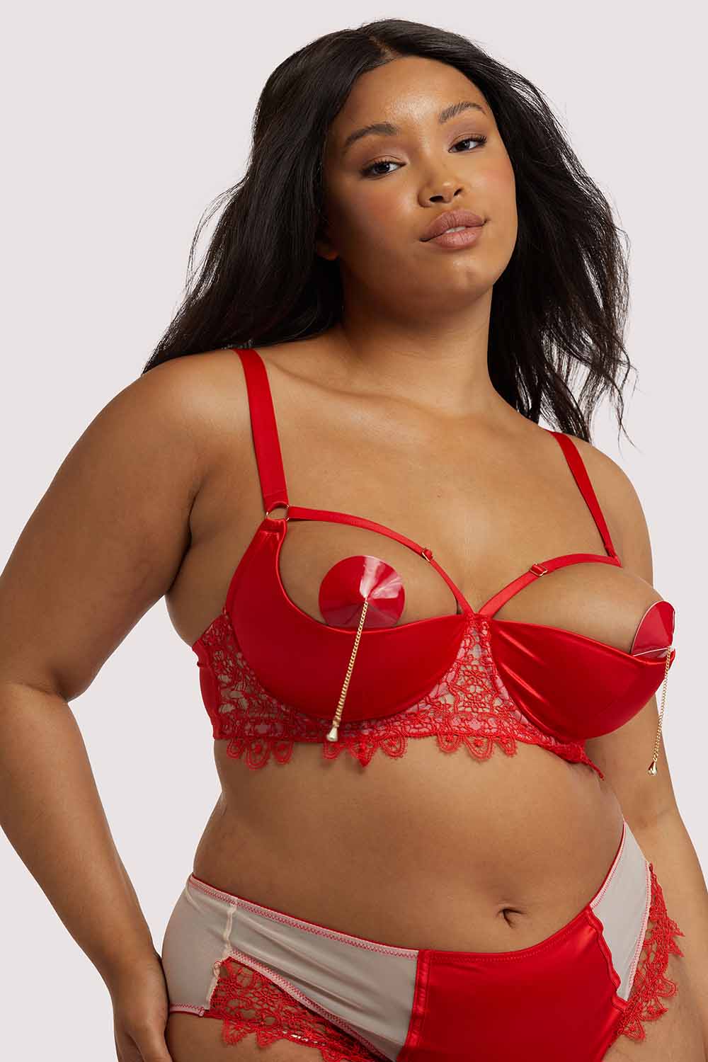 Anaise Red Quarter Cup Bra - Image 4