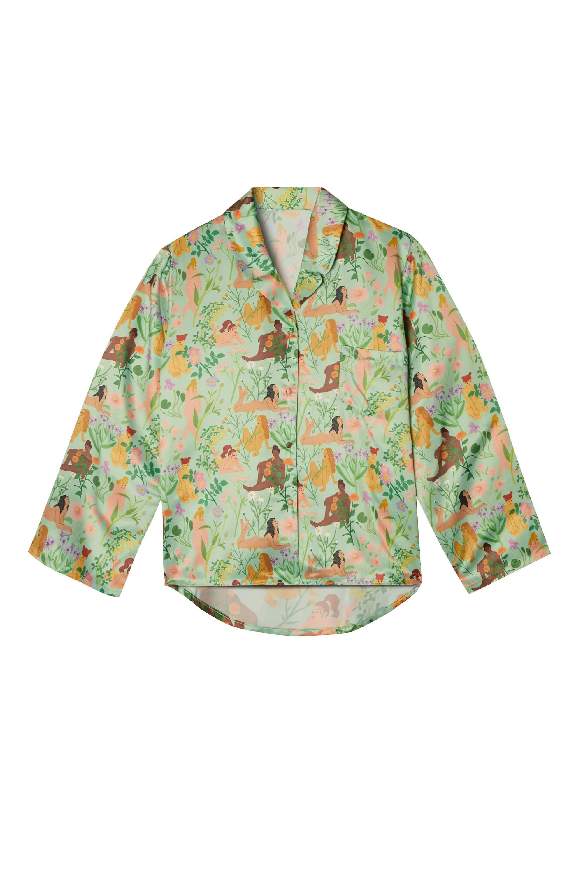Bodil Jane Recycled Nudes & Flowers Shirt - Image 9