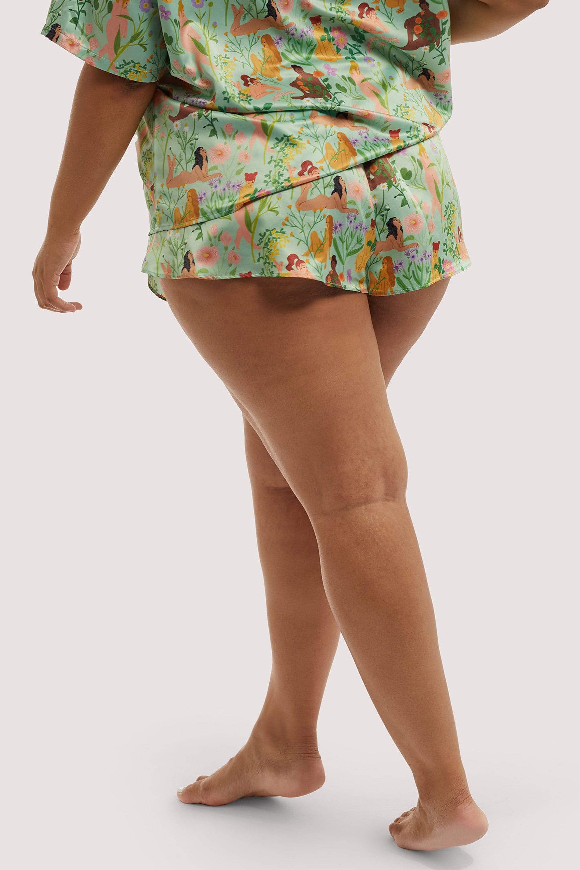 Bodil Jane Recycled Nudes & Flowers Satin Short - Image 10