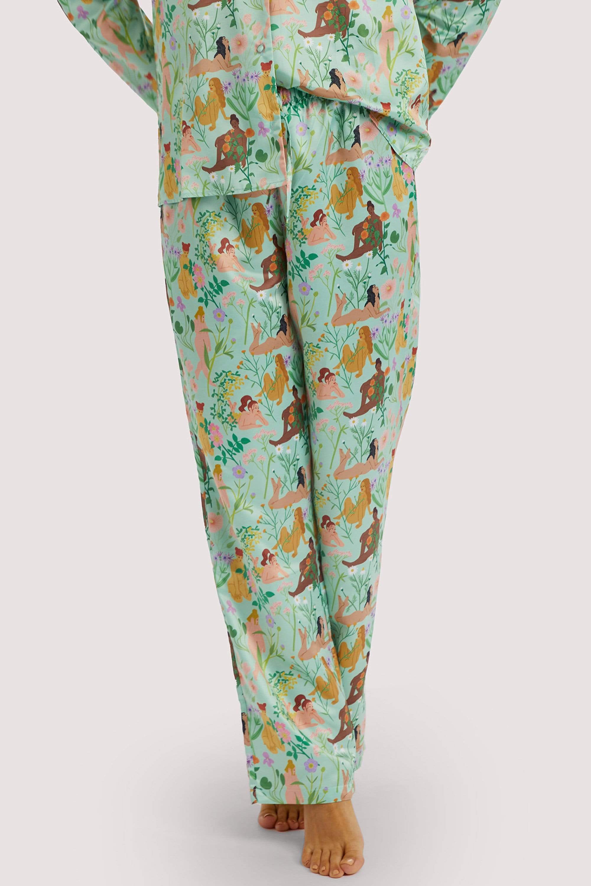 Bodil Jane Recycled Nudes & Flowers Trousers - Image 4