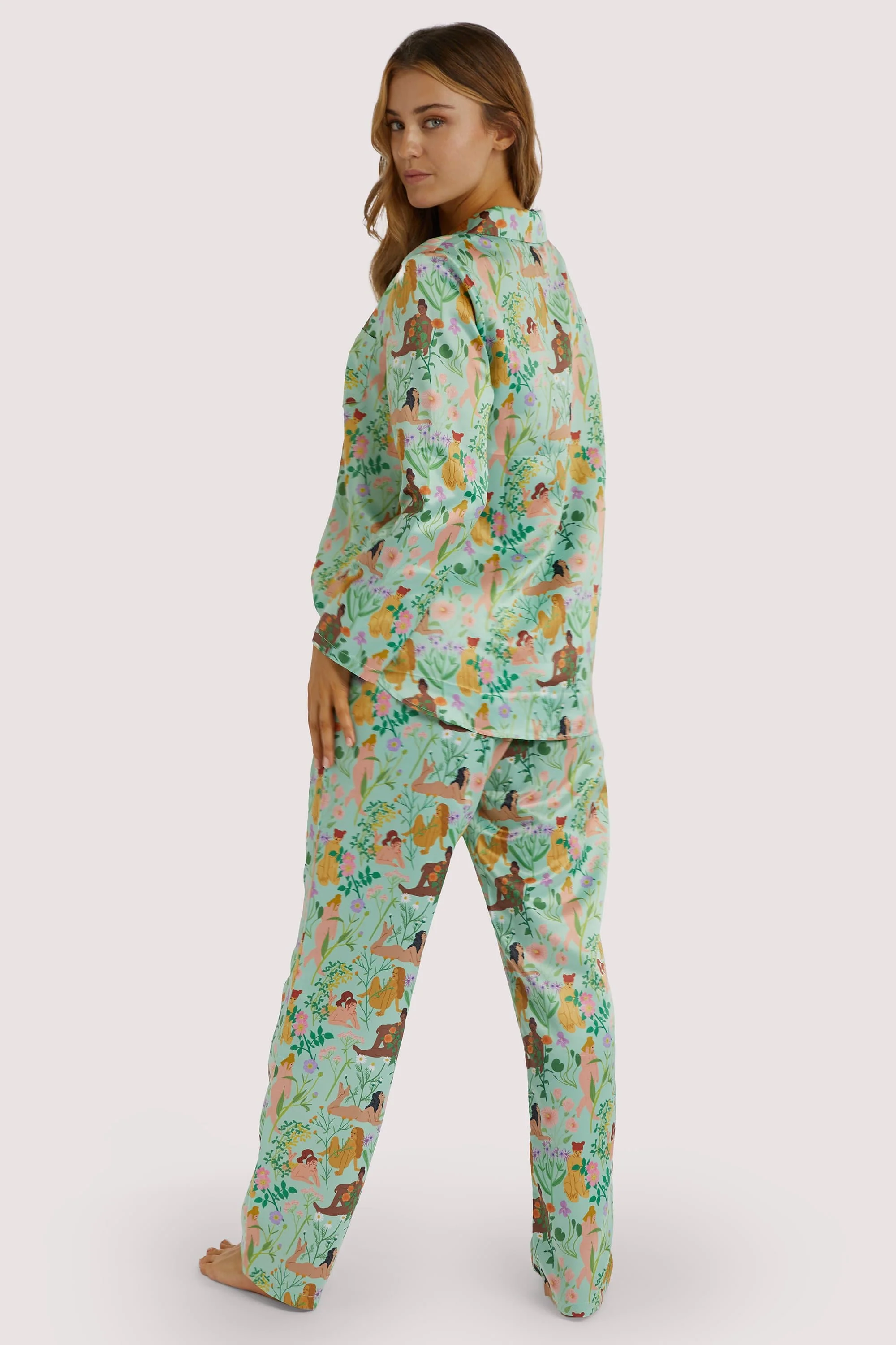 Bodil Jane Recycled Nudes & Flowers Trousers - Image 6