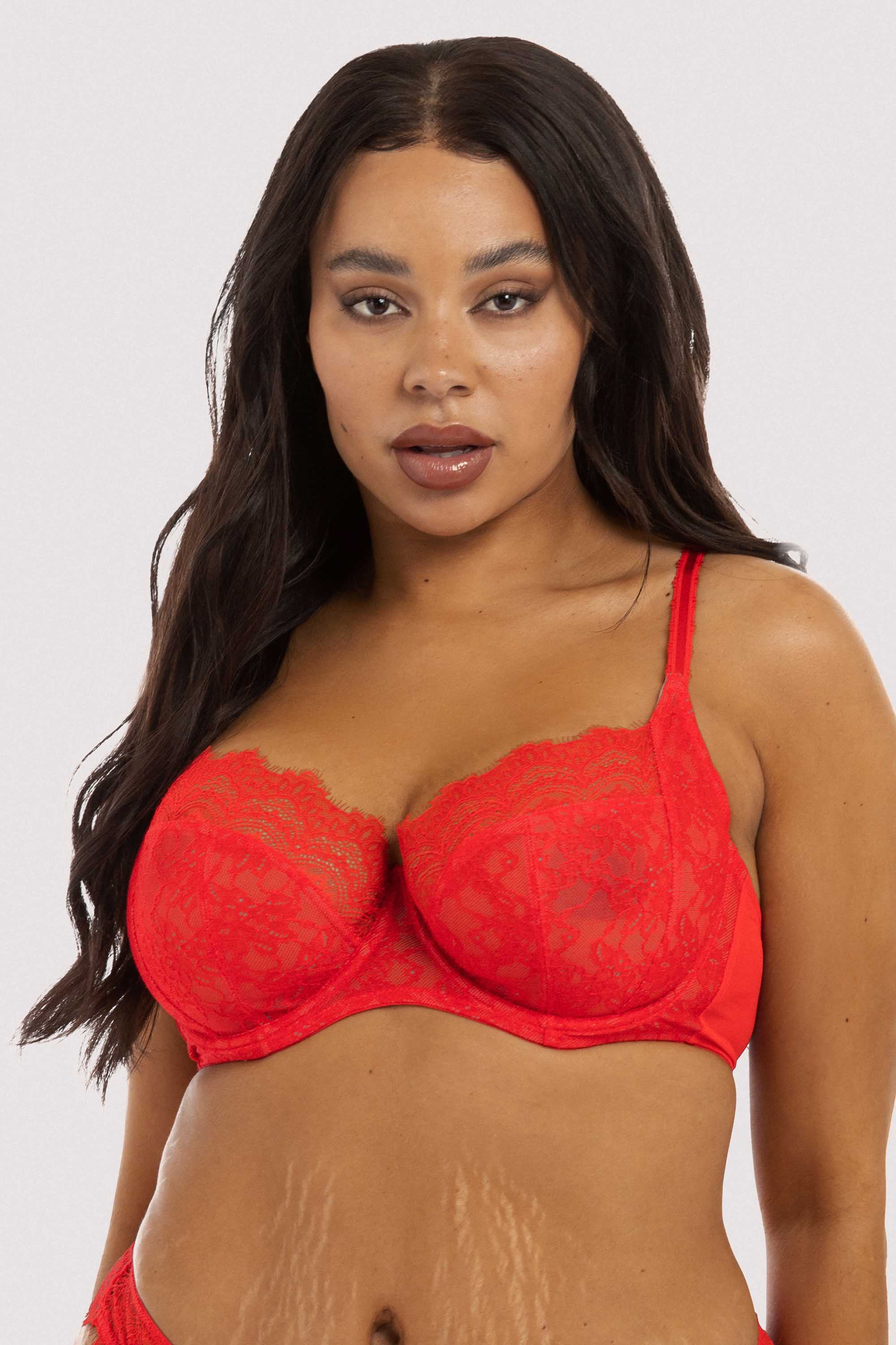 Rosalyn Red Balcony Bra - Image 13