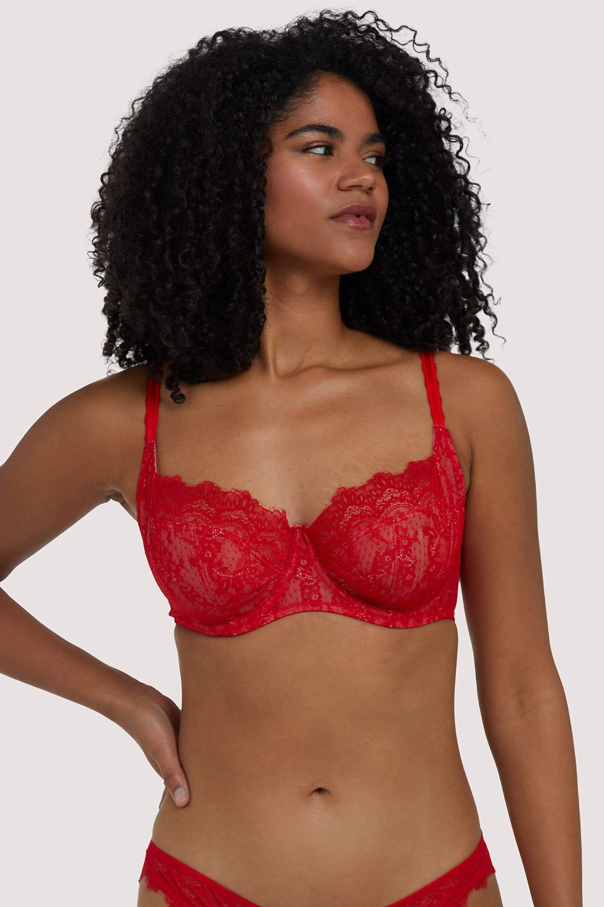 Rosalyn Red Balcony Bra - Image 6