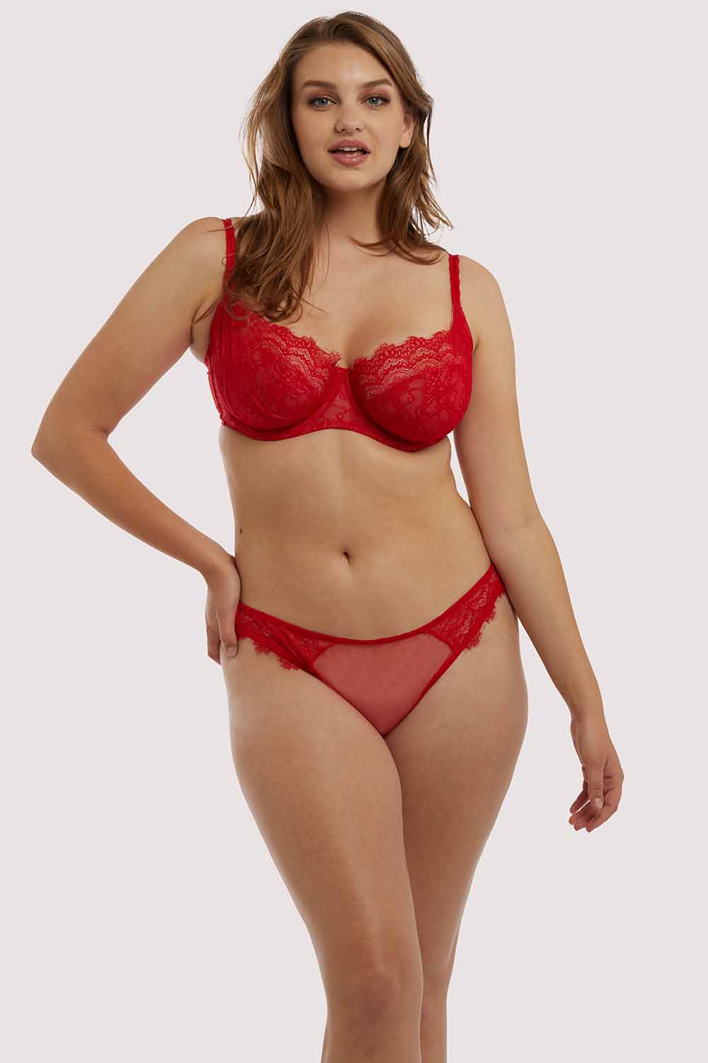 Rosalyn Red Balcony Bra - Image 9