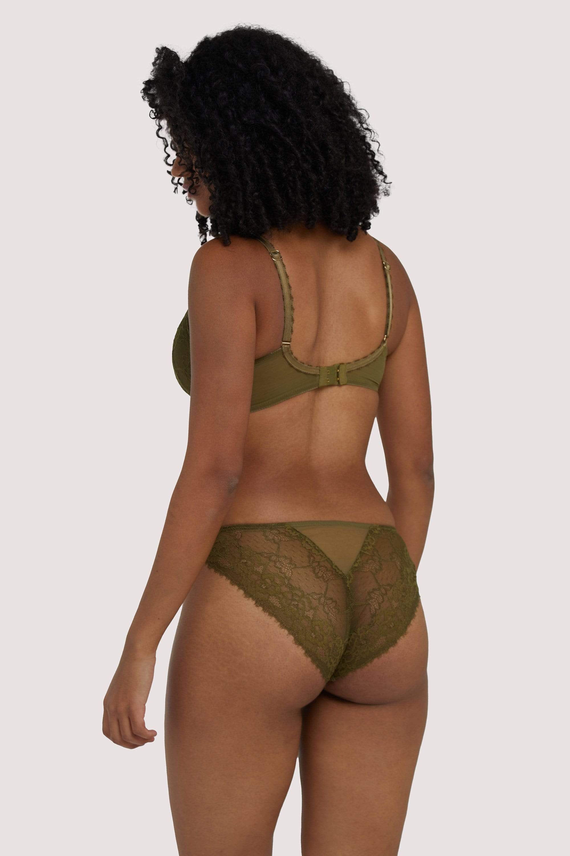 Sophia Olive Plunge Push Up Bra - Image 4