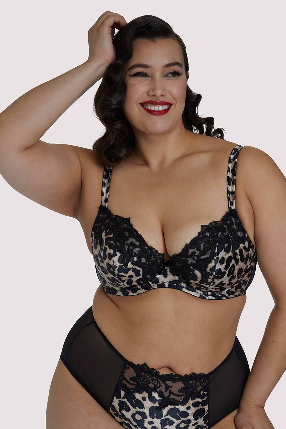 Millicent Leopard Plunge Curve Bra - Image 2