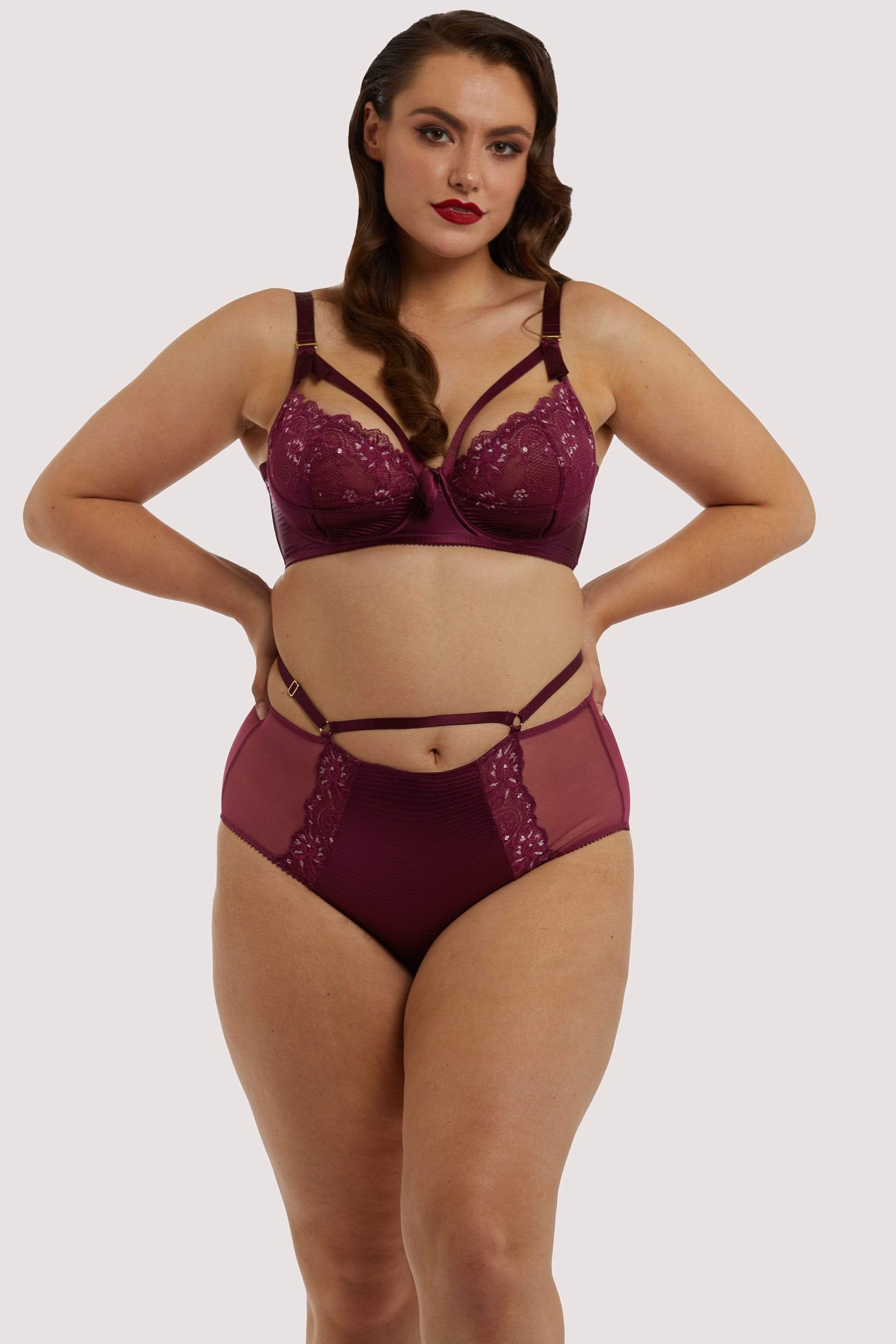 Madame X Dark Cherry Plunge Curve Bra - Image 2