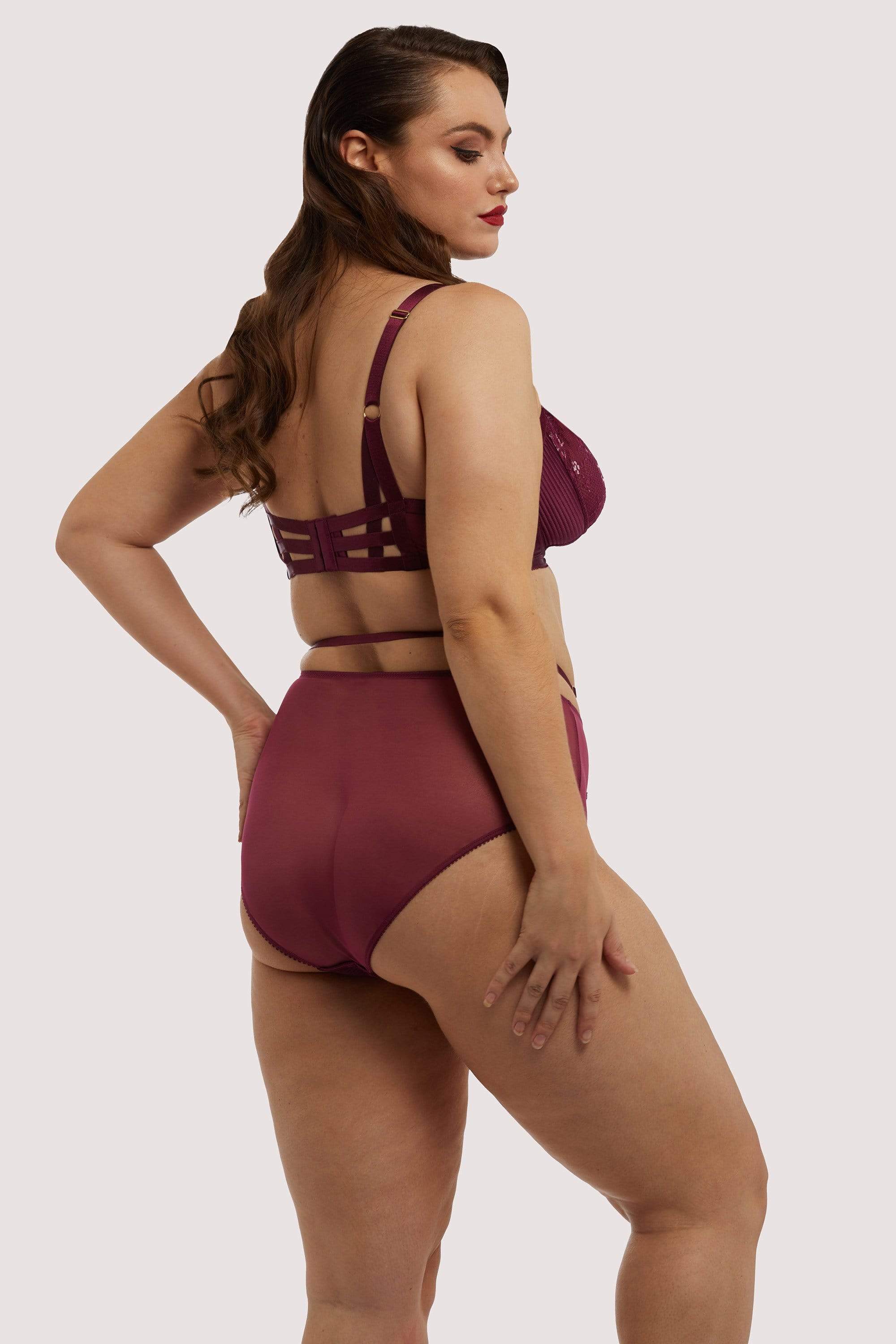 Madame X Dark Cherry Plunge Curve Bra - Image 3