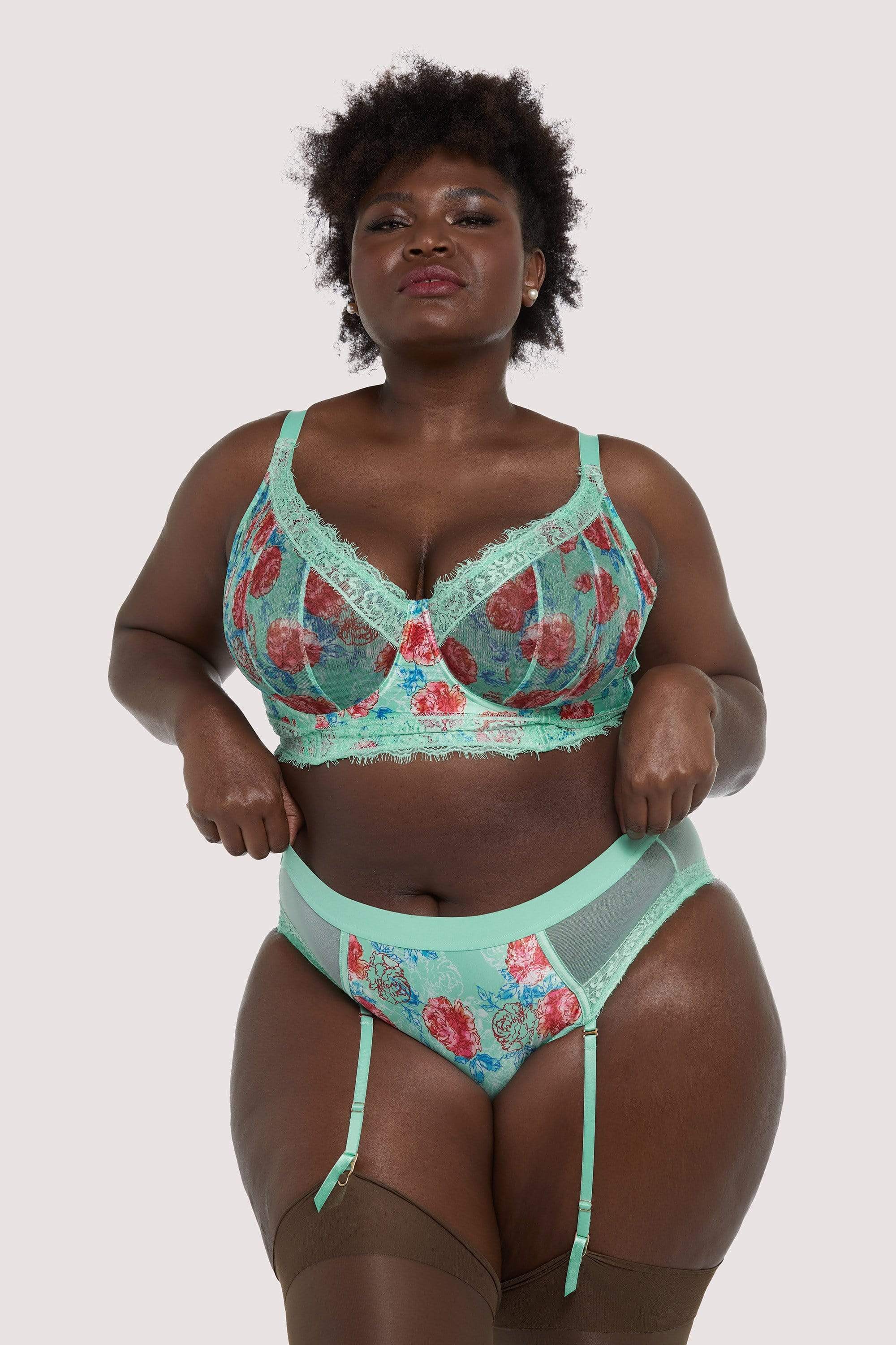 Felicity Hayward Sabey Mint Floral High Waist Curve Brief - Image 3