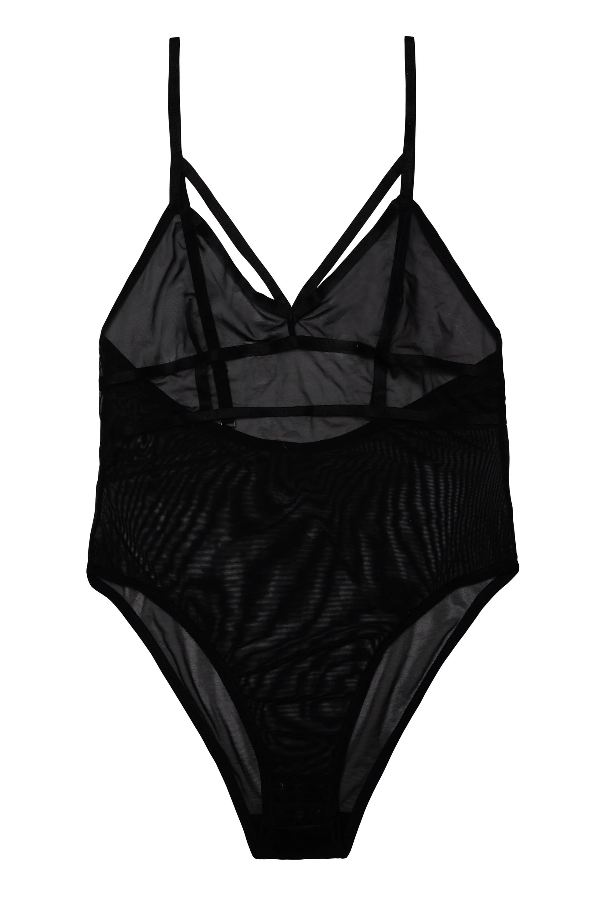 Hustler Arielle Mesh Body with Strap Detail Black - Image 2