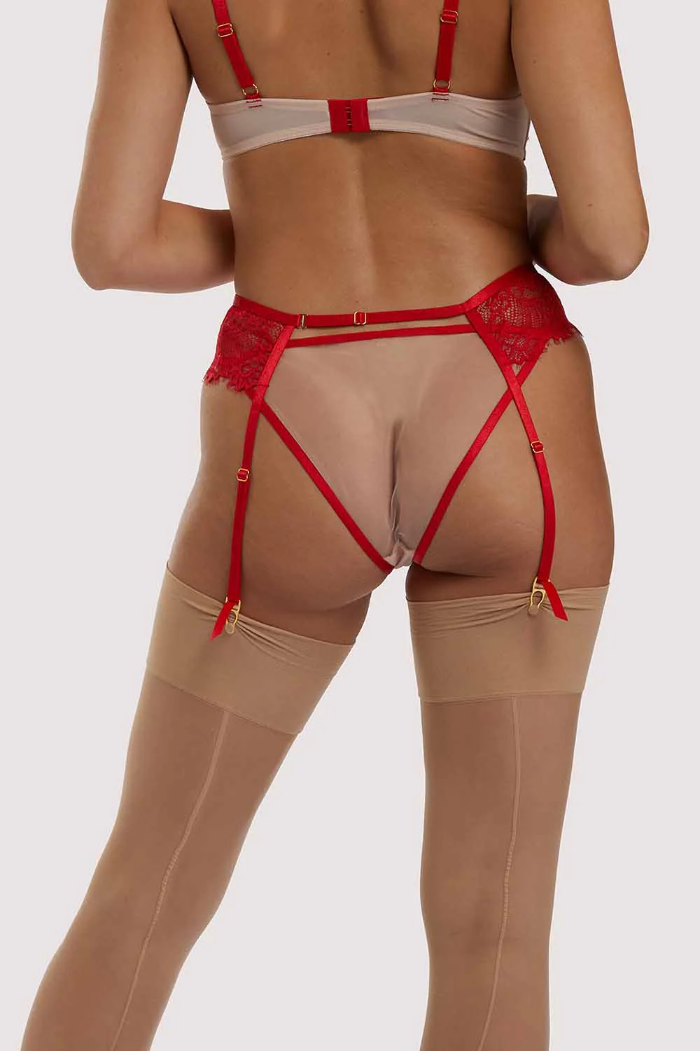 Mya Red Lace Suspender - Image 3