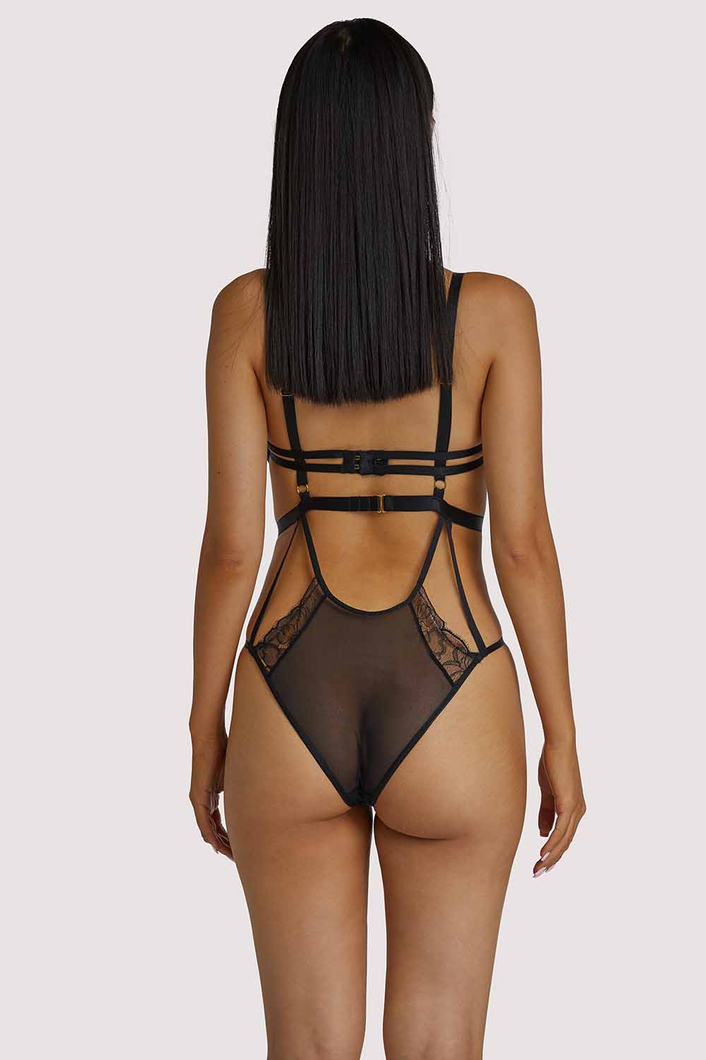 Teigan Black Lace Up Strappy Body - Image 4