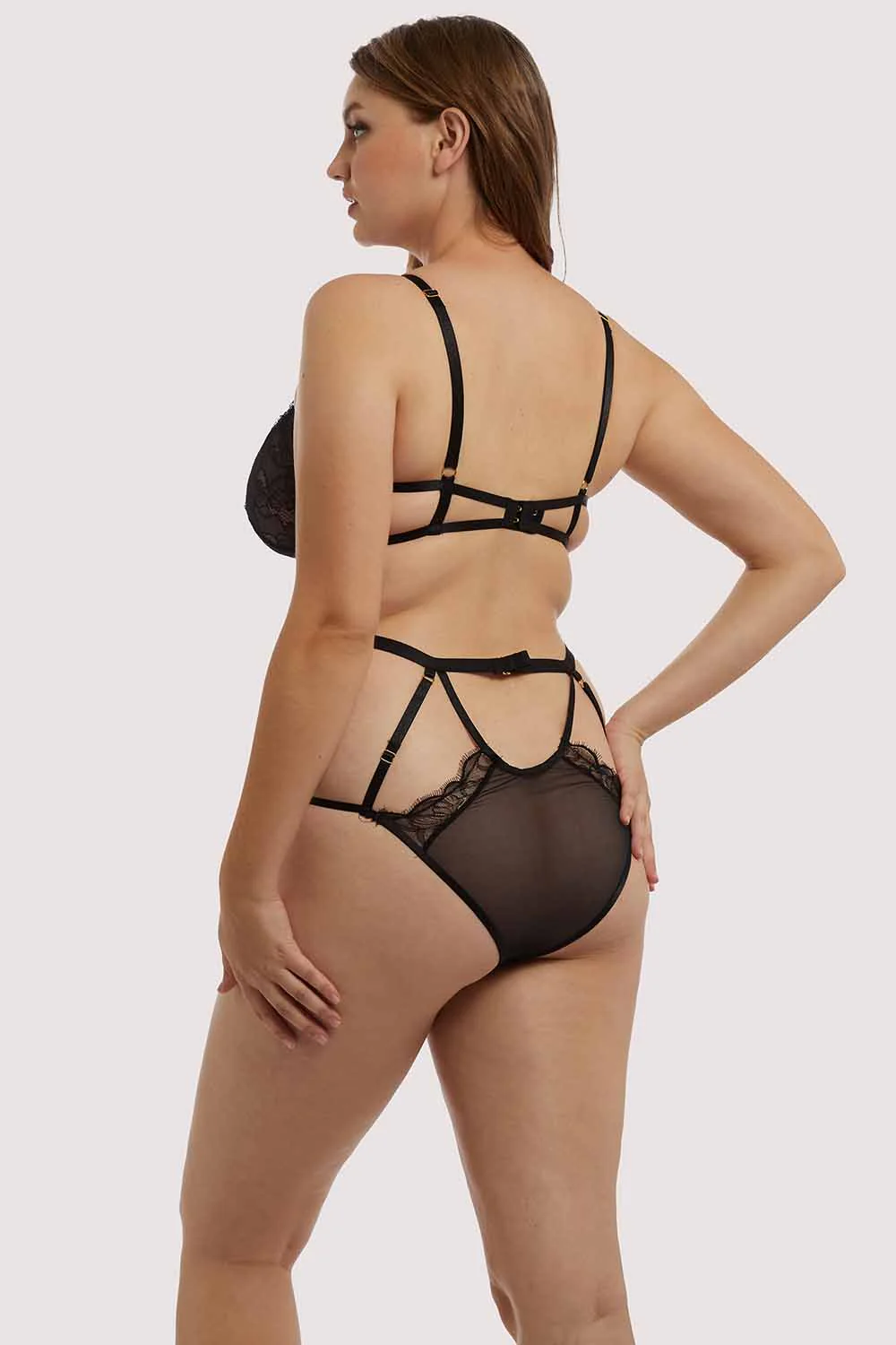Teigan Black Lace Up Strappy Body - Image 5