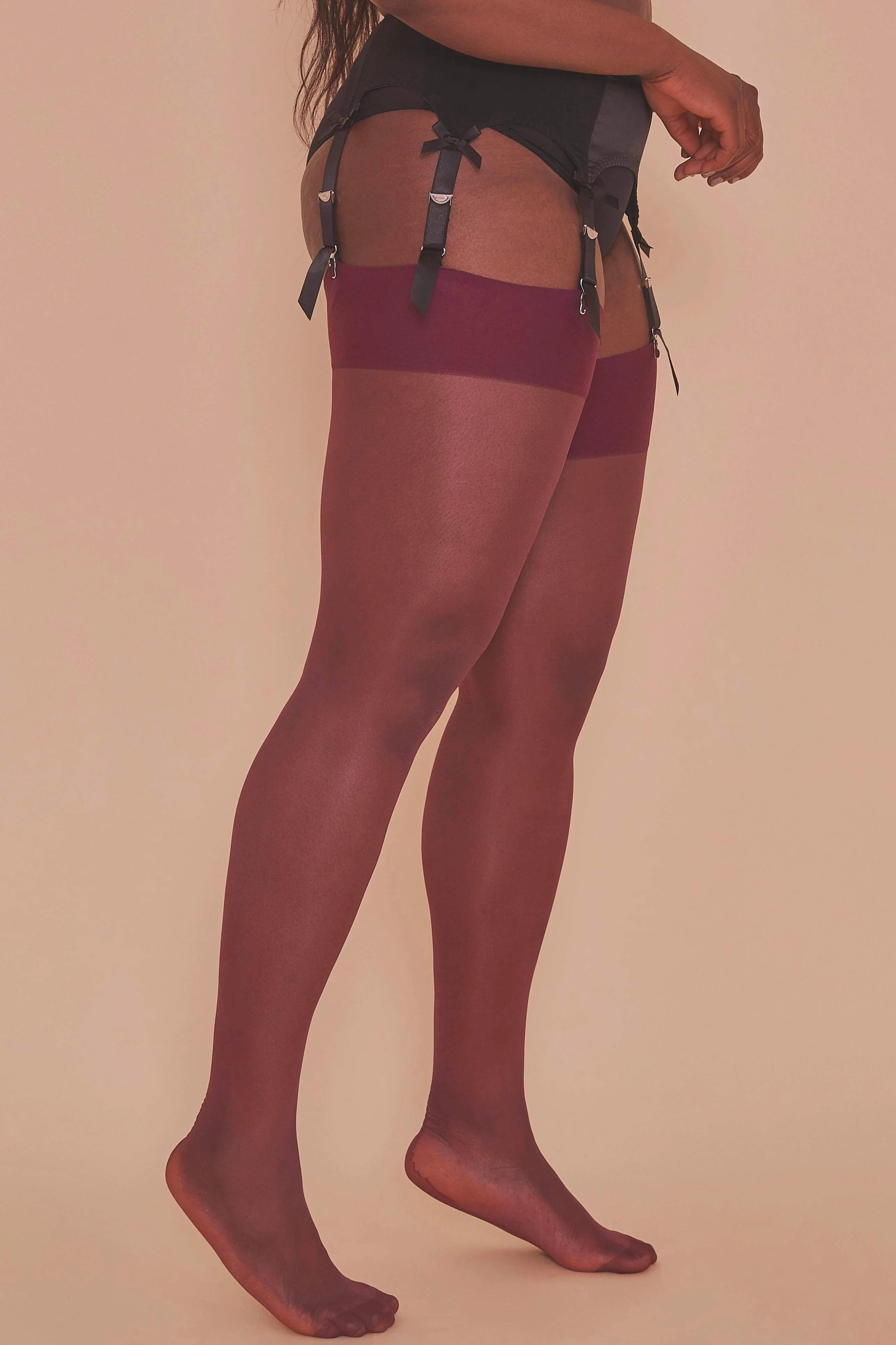Grape Wine Seamed Stockings - Image 4