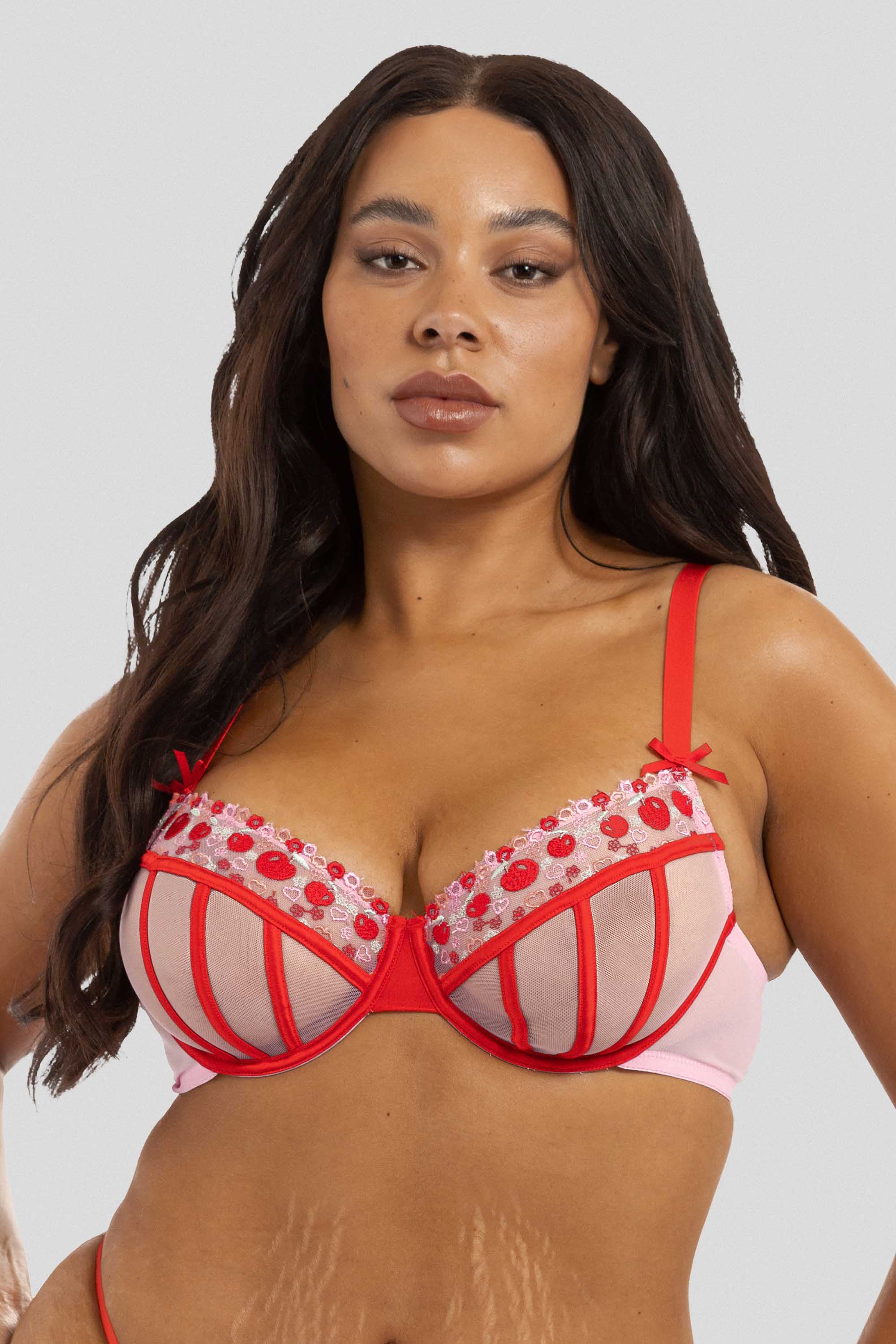 Charli Pink Embroidered Balcony bra - Image 7
