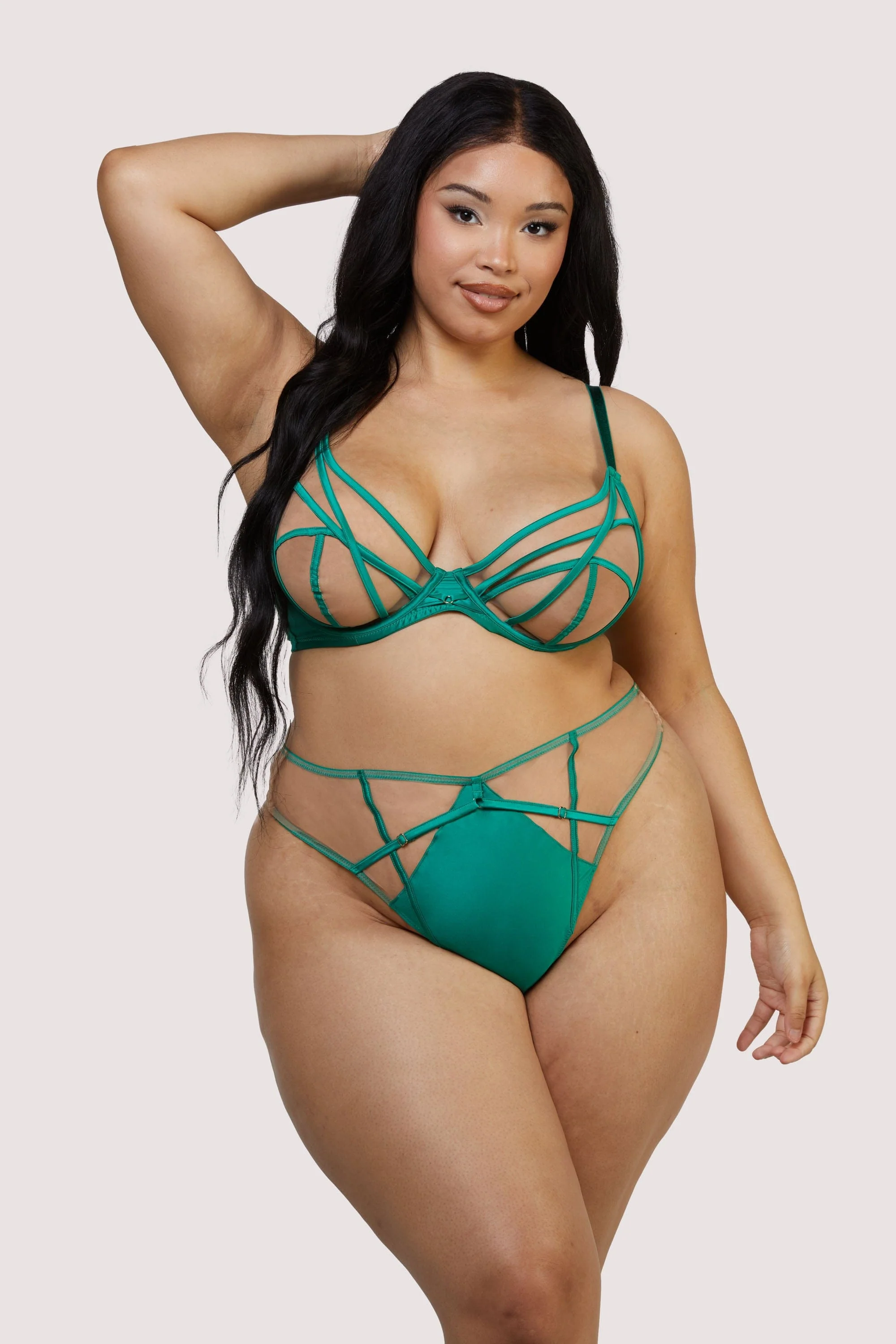 Ramona Green Mesh Plunge Bra - Image 5