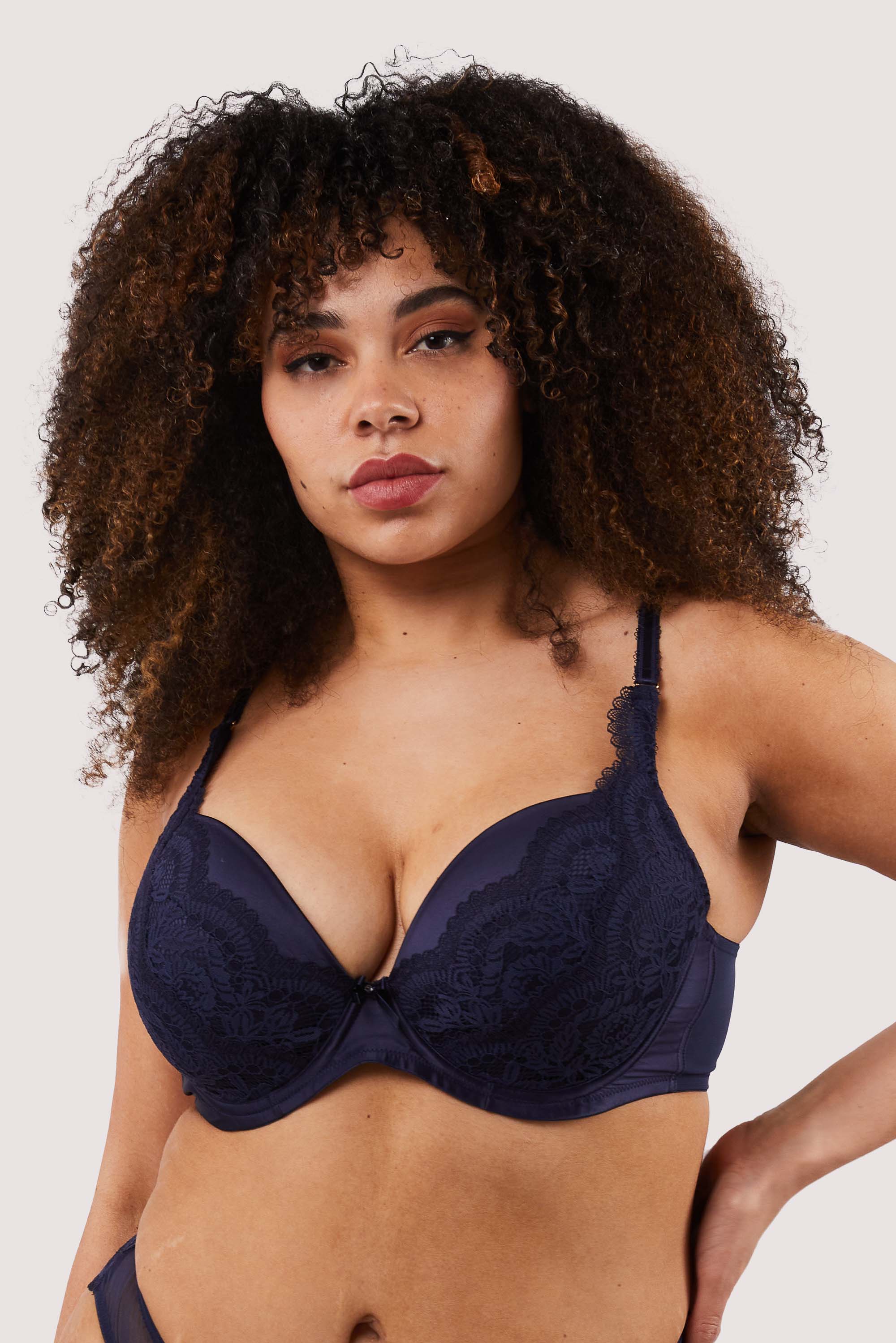 Sophia Navy Plunge & Push Up Bra - Image 2