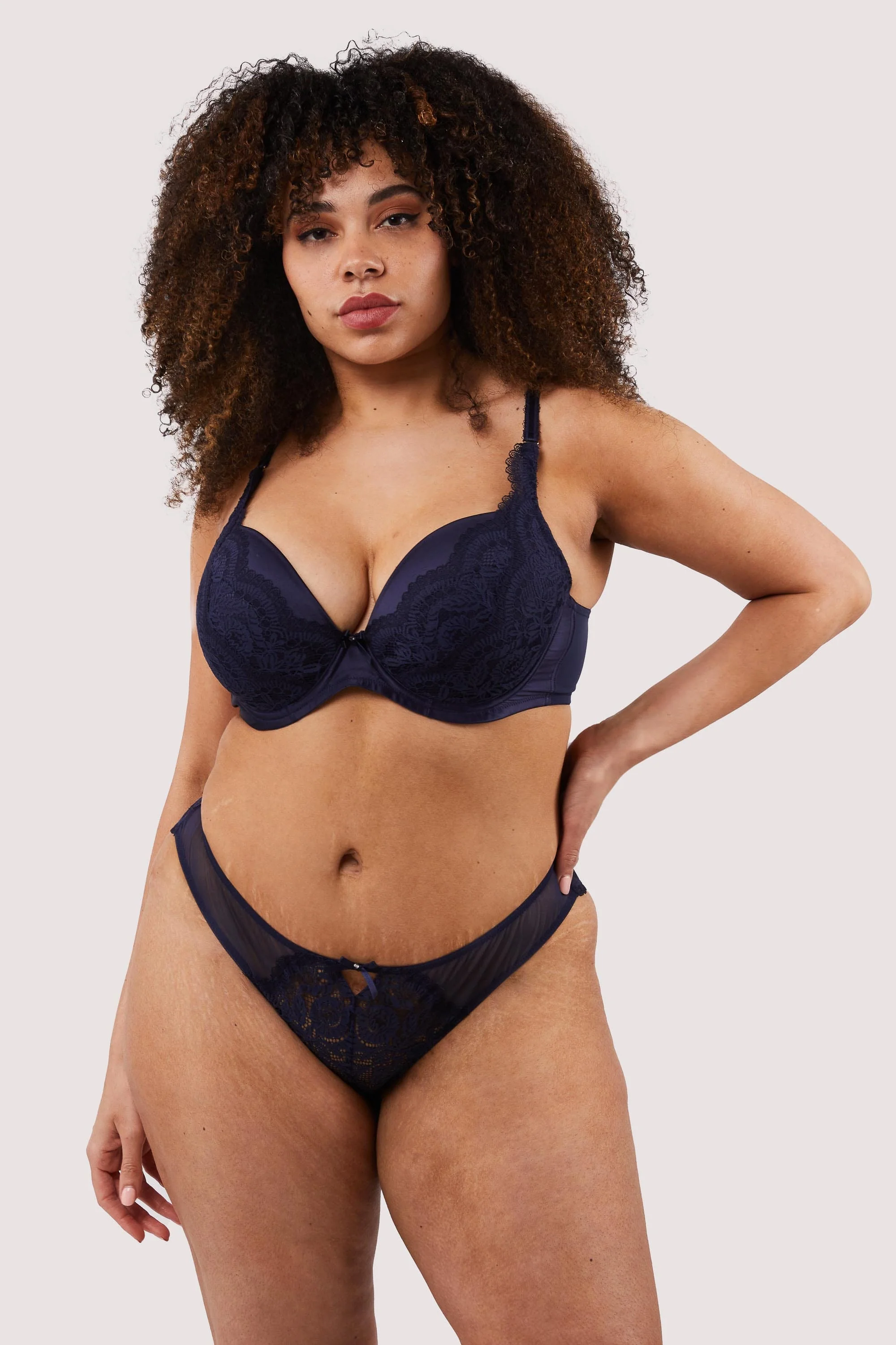 Sophia Navy Plunge & Push Up Bra - Image 5