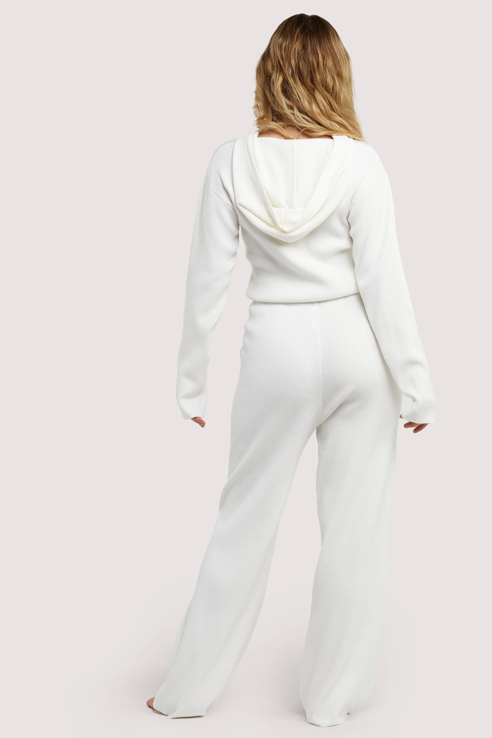 Lounge Ivory Knitted Rib Trousers - Image 5