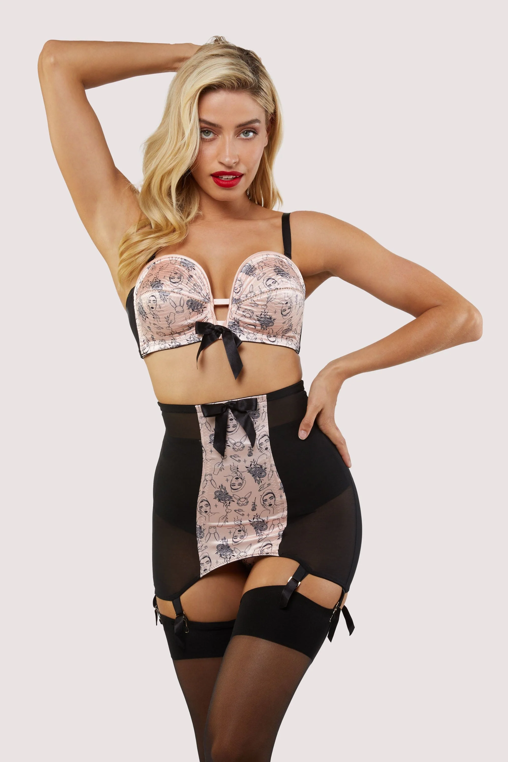 Tattoo Print Black Girdle - Image 2
