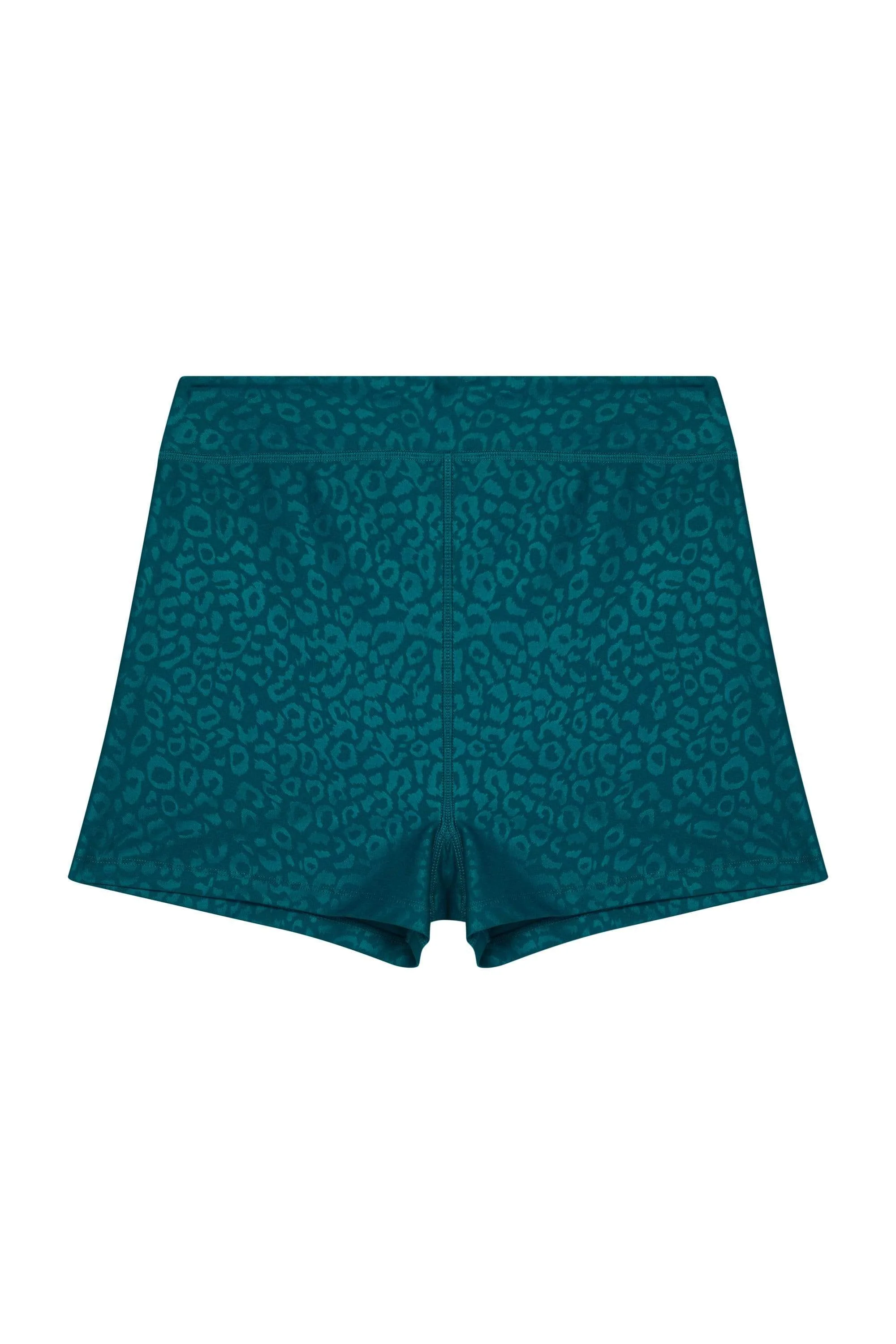 Teal Wet Look Shorts - Image 4