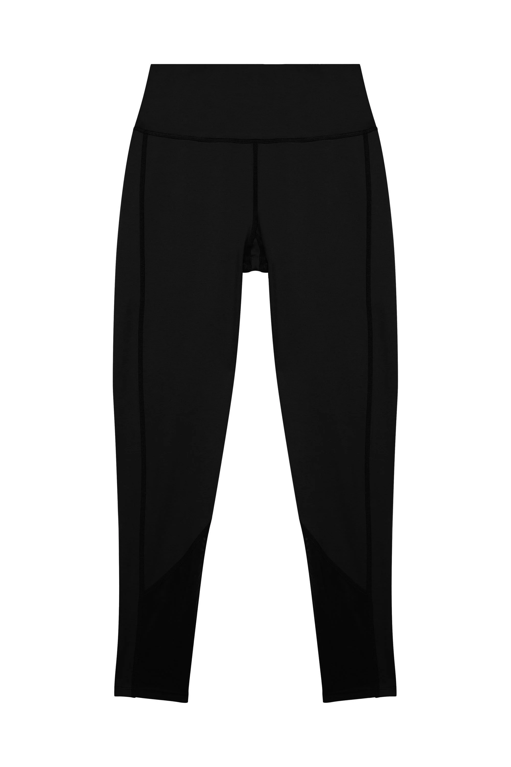 Eco Black Mesh Panel Leggings - Image 3