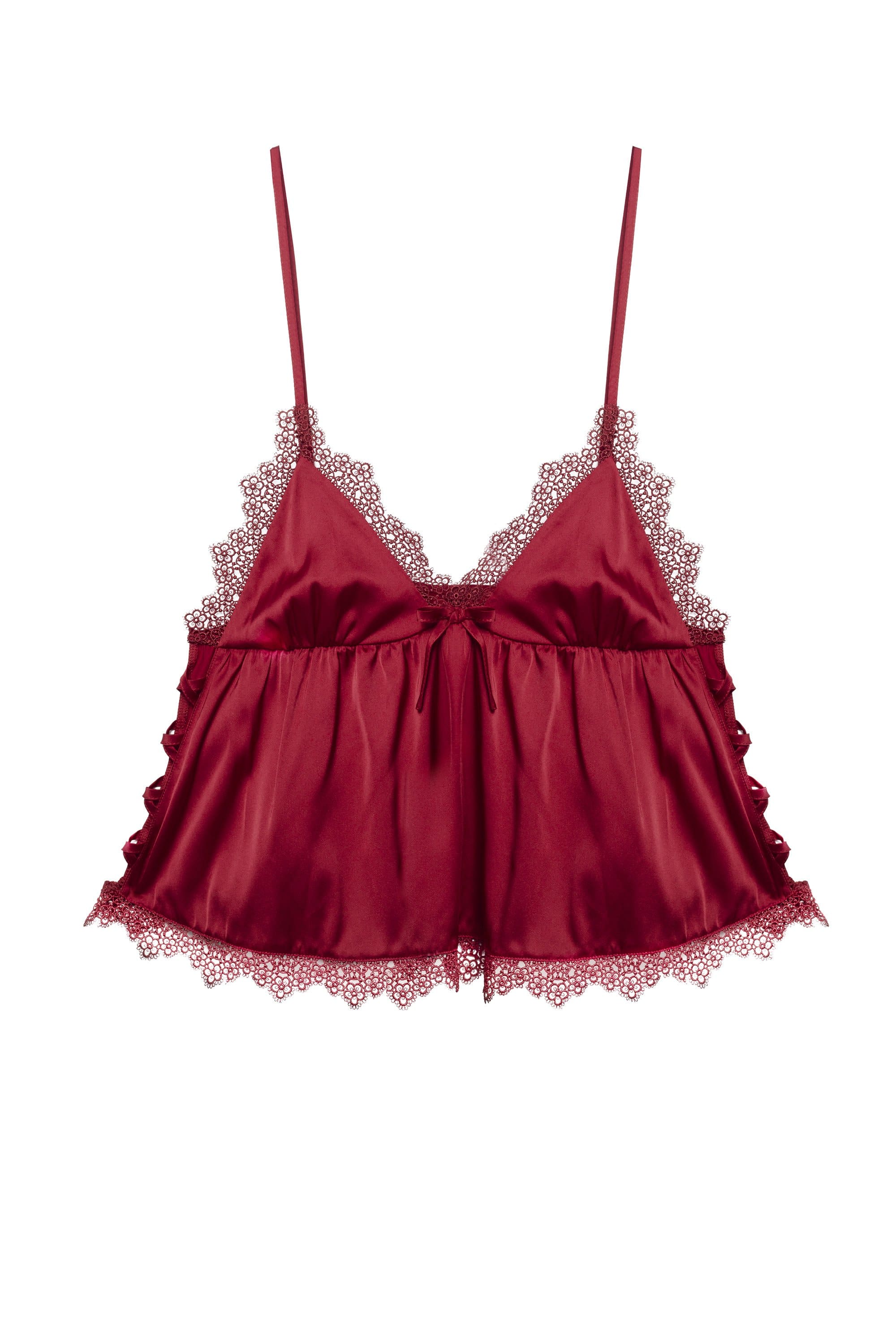 Tinley Red Criss Cross Cami & short - Image 5