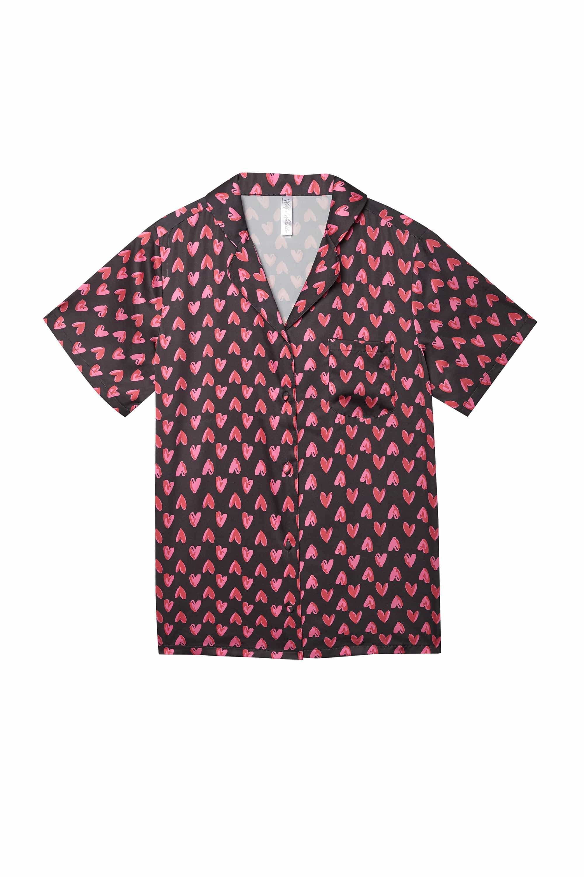 Heart Print Satin Pyjama Set - Image 4